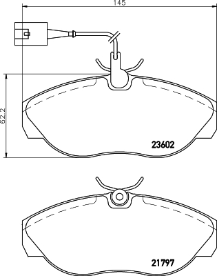 HELLA-PAGID Első fékbetét 8DB355018-891