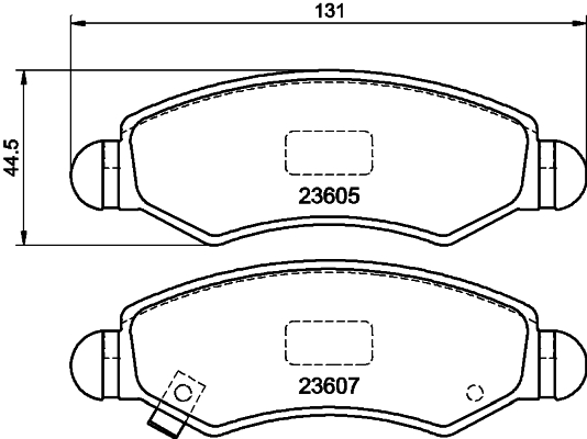 HELLA-PAGID Első fékbetét 8DB355011-691