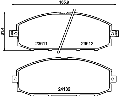 HELLA-PAGID Első fékbetét 8DB355010-511