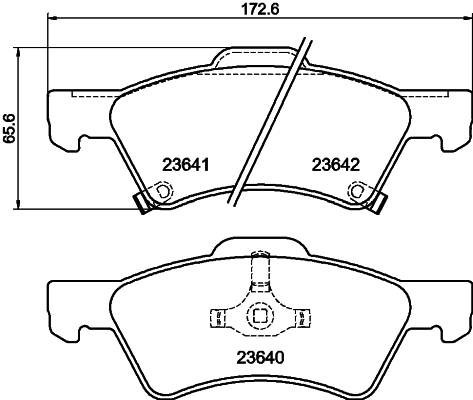 HELLA-PAGID Első fékbetét 8DB355010-061