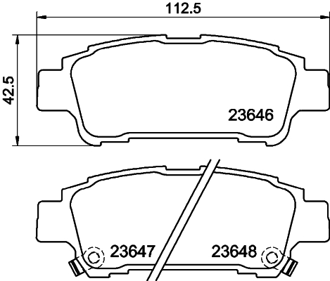 HELLA-PAGID Hátsó fékbetét 8DB355010-311