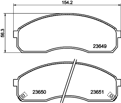 HELLA-PAGID Első fékbetét 8DB355009-601