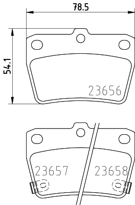 HELLA-PAGID Hátsó fékbetét 8DB355010-521