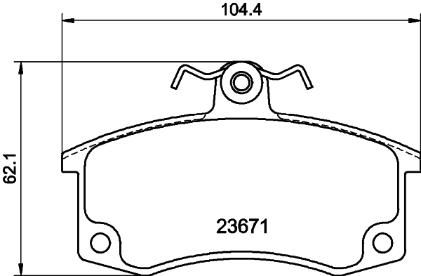 HELLA-PAGID Első fékbetét 8DB355010-341