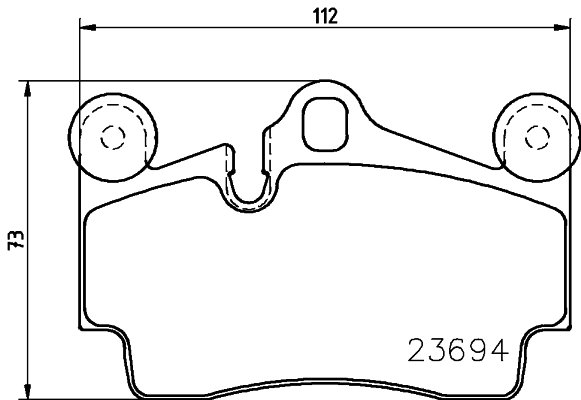 HELLA-PAGID Hátsó fékbetét 8DB355018-711