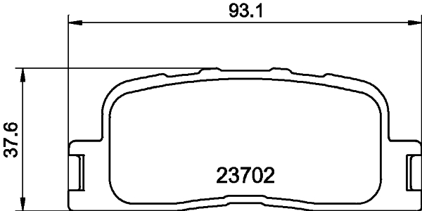 HELLA-PAGID Hátsó fékbetét 8DB355011-001