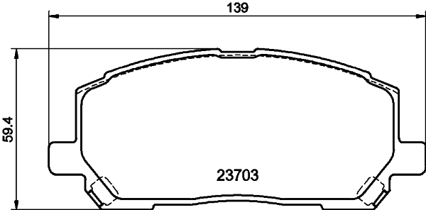 HELLA-PAGID Első fékbetét 8DB355011-161