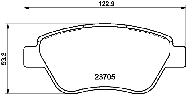 HELLA-PAGID Első fékbetét 8DB355011-871