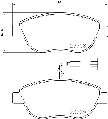 HELLA-PAGID Első fékbetét 8DB355015-791