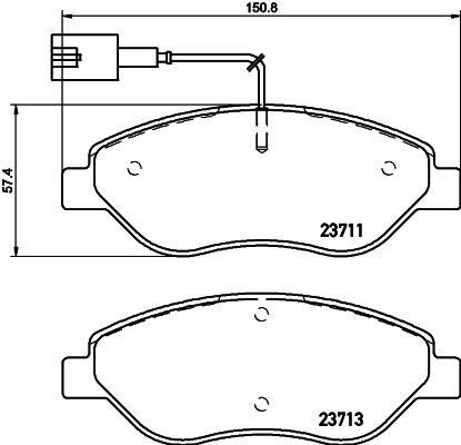 HELLA-PAGID Fékbetét, mind 8DB355020-561_HELP