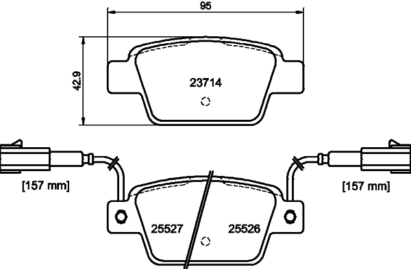 HELLA-PAGID Hátsó fékbetét 8DB355020-181