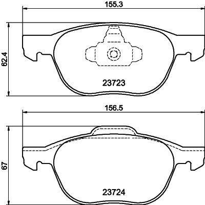 HELLA-PAGID Első fékbetét 8DB355011-191