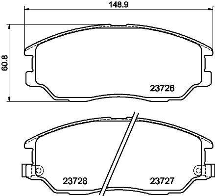 HELLA-PAGID Első fékbetét 8DB355010-861