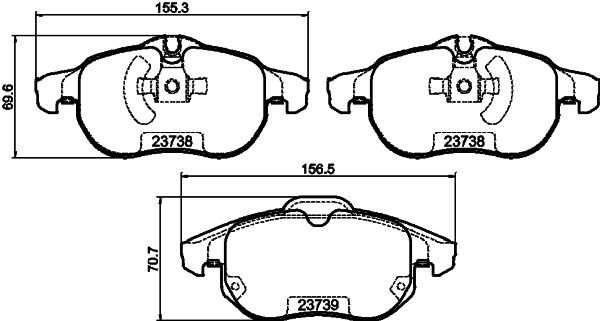 HELLA-PAGID 8DB355009-311 Első fékbetét