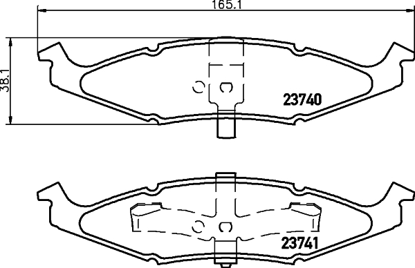 HELLA-PAGID Első fékbetét 8DB355010-081