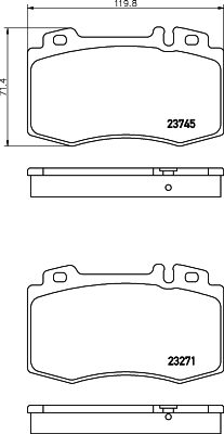 HELLA-PAGID Első fékbetét 8DB355010-101