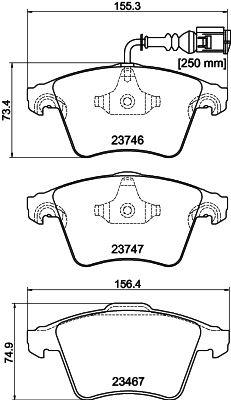 HELLA-PAGID Első fékbetét 8DB355011-171