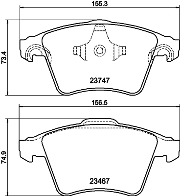 HELLA-PAGID Első fékbetét 8DB355013-821