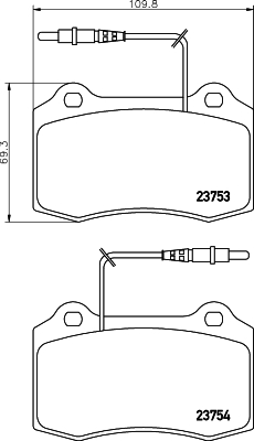 HELLA-PAGID Első fékbetét 8DB355018-631