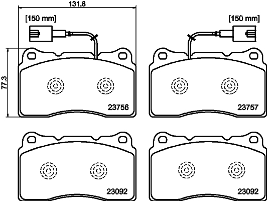 HELLA-PAGID Első fékbetét 8DB355015-681