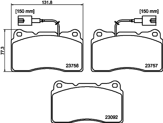 HELLA-PAGID Első fékbetét 8DB355021-151