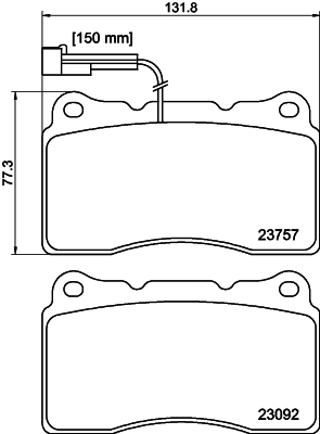 HELLA-PAGID Első fékbetét 8DB355014-731