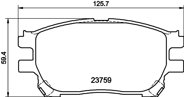 HELLA-PAGID Első fékbetét 8DB355010-111