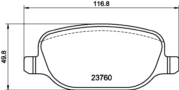 HELLA-PAGID Hátsó fékbetét 8DB355006-741