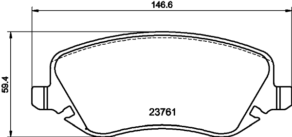 HELLA-PAGID Első fékbetét 8DB355018-761