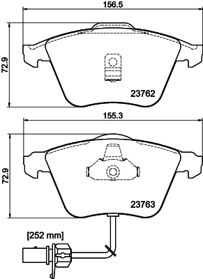 HELLA-PAGID Első fékbetét 8DB355009-141