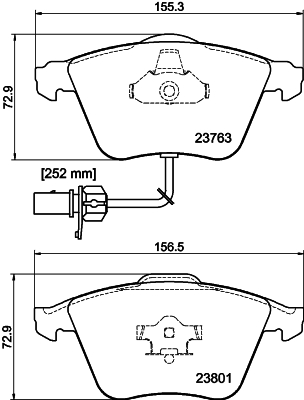 HELLA-PAGID Első fékbetét 8DB355009-201