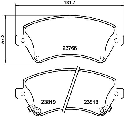 HELLA-PAGID Első fékbetét 8DB355017-241