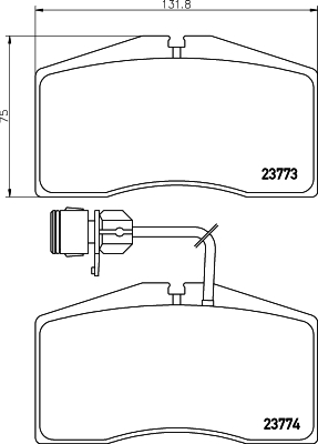 HELLA-PAGID Első fékbetét 8DB355018-491