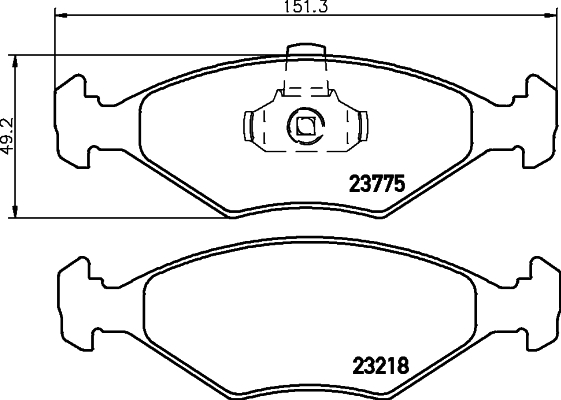 HELLA-PAGID Első fékbetét 8DB355008-511