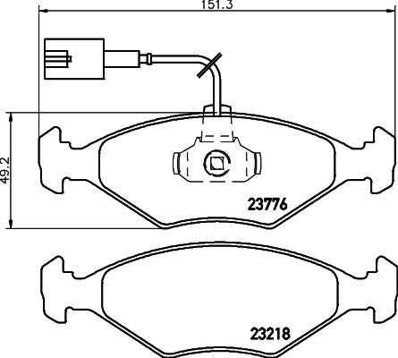 HELLA-PAGID Első fékbetét 8DB355008-811