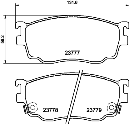 HELLA-PAGID Első fékbetét 8DB355011-561