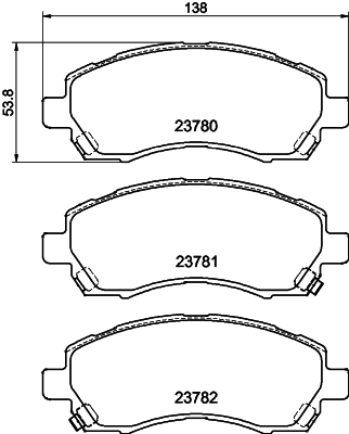 HELLA-PAGID Első fékbetét 8DB355010-121