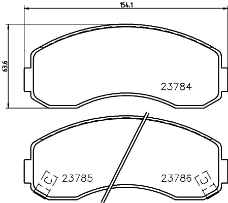 HELLA-PAGID Első fékbetét 8DB355010-131