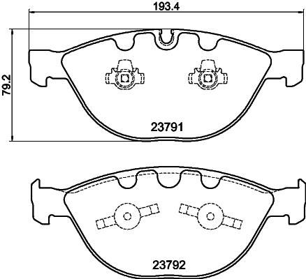 HELLA-PAGID Első fékbetét 8DB355006-551