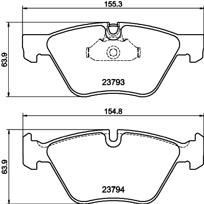 HELLA-PAGID Első fékbetét 8DB355015-031