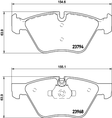 HELLA-PAGID Első fékbetét 8DB355011-321