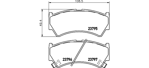 HELLA-PAGID Első fékbetét 8DB355017-031