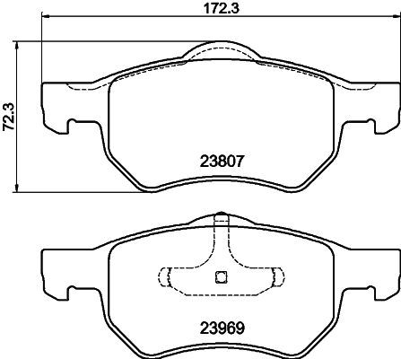 HELLA-PAGID Első fékbetét 8DB355010-641