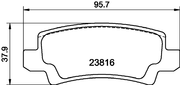 HELLA-PAGID Hátsó fékbetét 8DB355010-841