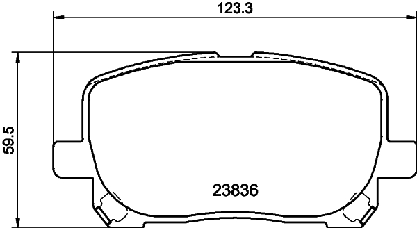 HELLA-PAGID Első fékbetét 8DB355010-221