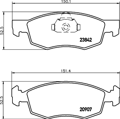 HELLA-PAGID Első fékbetét 8DB355010-321