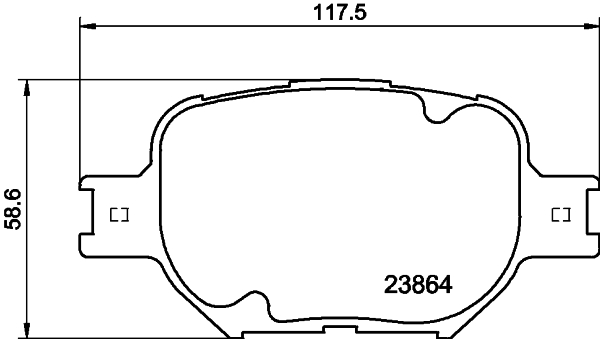 HELLA-PAGID Első fékbetét 8DB355010-201