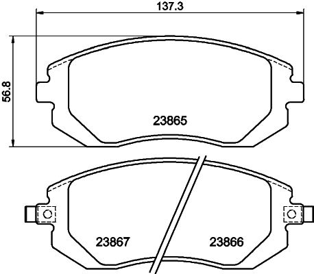 HELLA-PAGID Első fékbetét 8DB355010-211