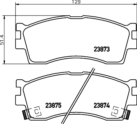 HELLA-PAGID Első fékbetét 8DB355010-251