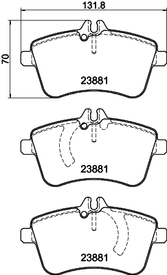 HELLA-PAGID Első fékbetét 8DB355010-331